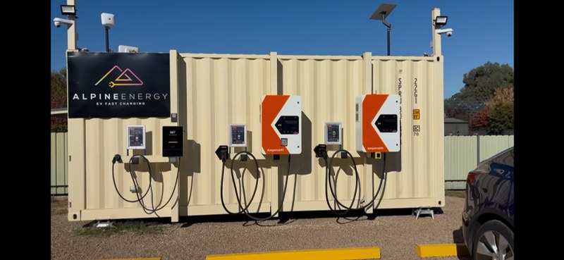 Containerised BESS integrated EV charging system